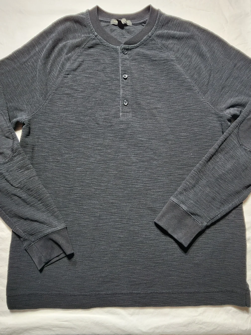 Banana Republic Men's Long-Sleeve Henley - Charcoal